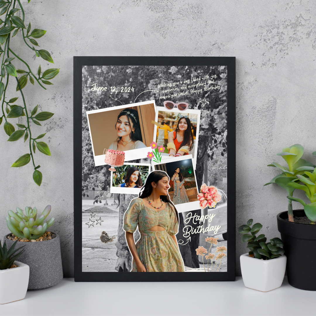 Scrapbook Style Birthday Frame