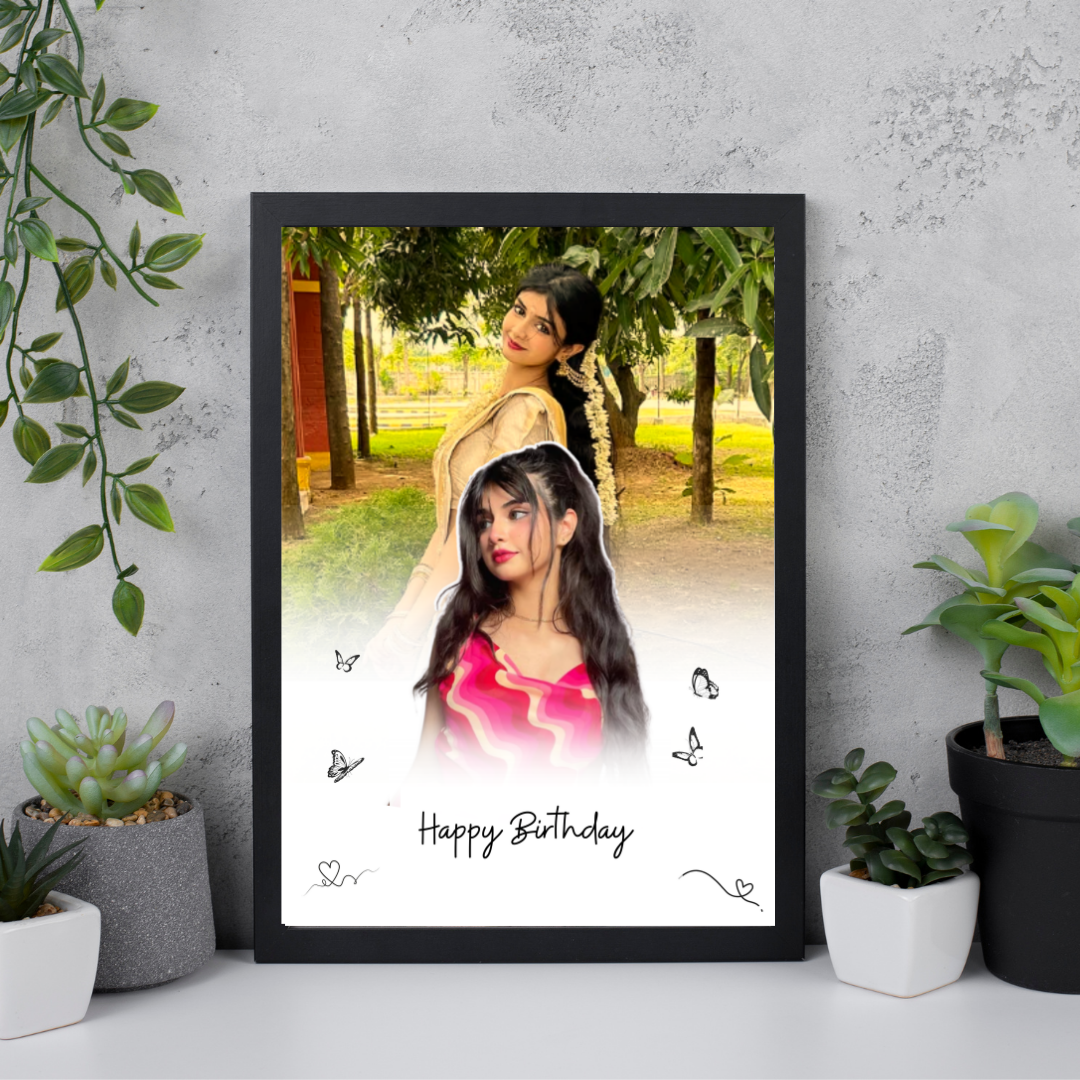 Soft Blend Birthday Portrait Frame 01