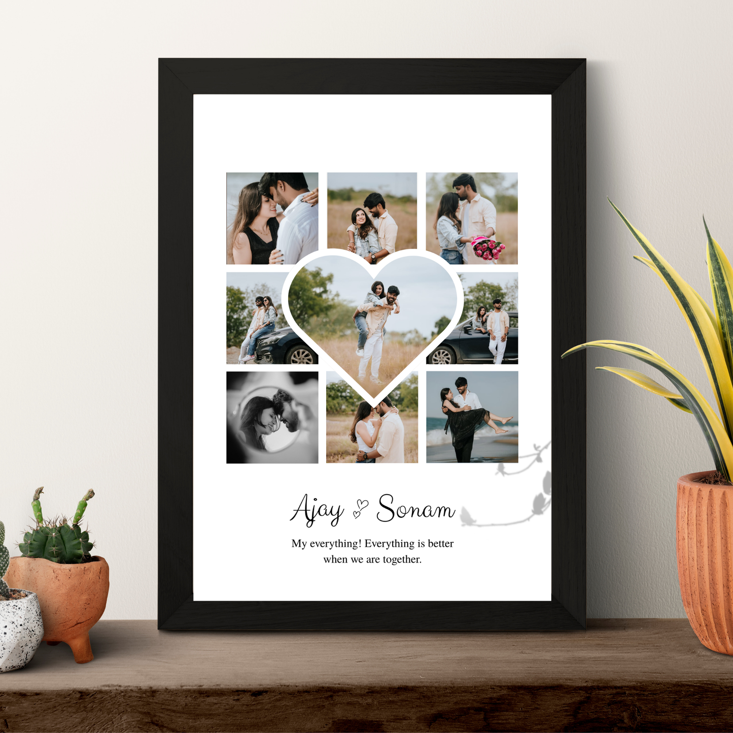 Personalised Heart Frame – Perfect Couple Gift for Every Occasion