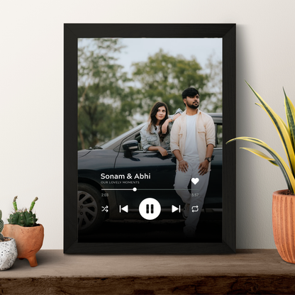 Personalised Music Frame with Photo – Perfect for Birthday, Anniversary & Couples