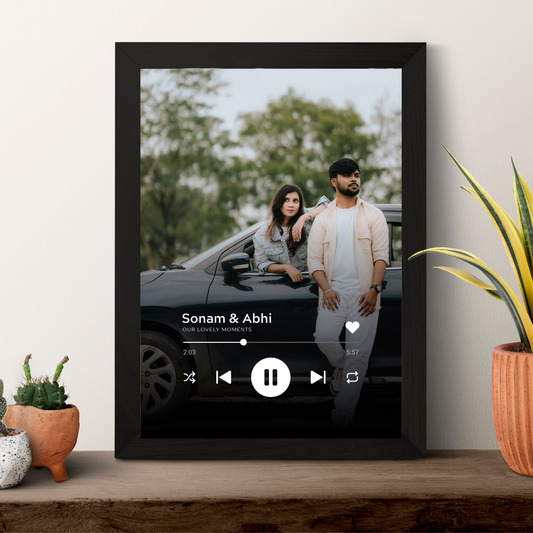 Personalised Music Frame with Photo – Perfect for Birthday, Anniversary & Couples