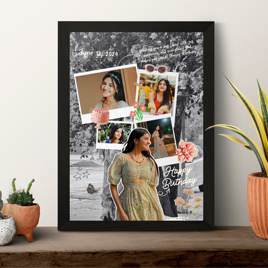 Scrapbook Style Birthday Frame