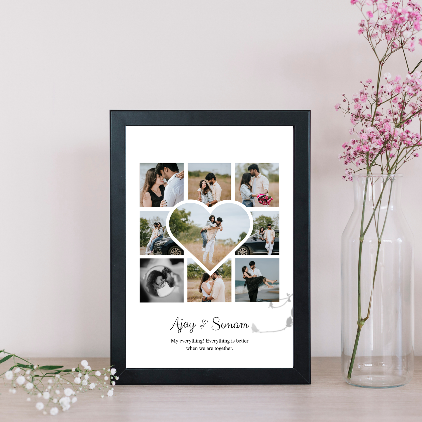 Personalised Heart Frame – Perfect Couple Gift for Every Occasion