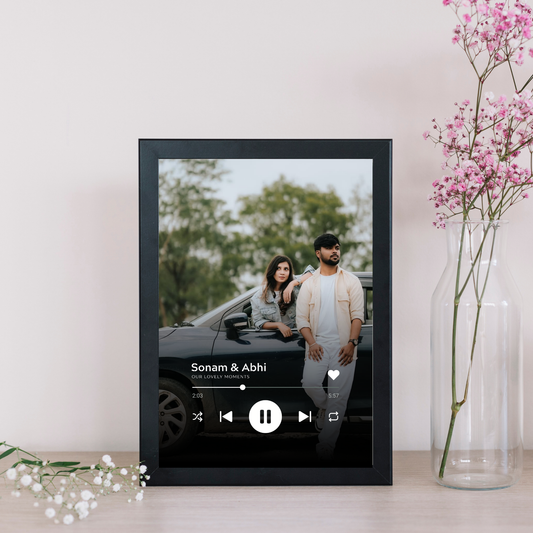 Personalised Music Frame with Photo – Perfect for Birthday, Anniversary & Couples