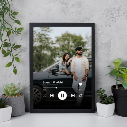 Personalised Music Frame with Photo – Perfect for Birthday, Anniversary & Couples