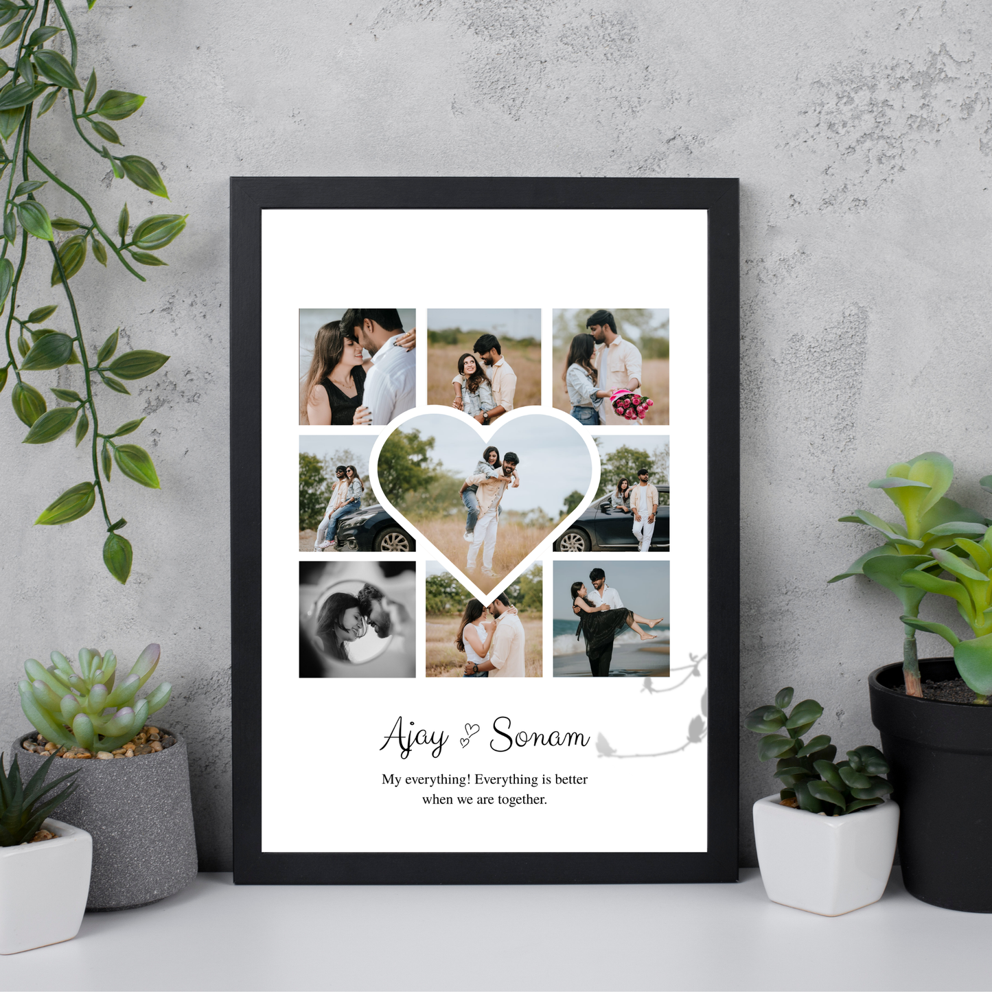 Personalised Heart Frame – Perfect Couple Gift for Every Occasion