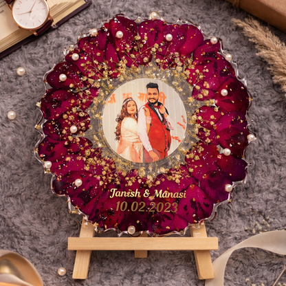 Rose Floral Resin Photo Frame