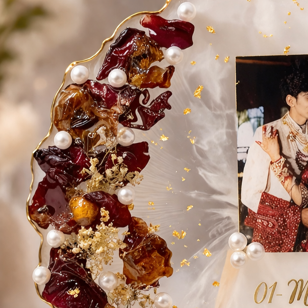 Customized Floral Resin Artwork
