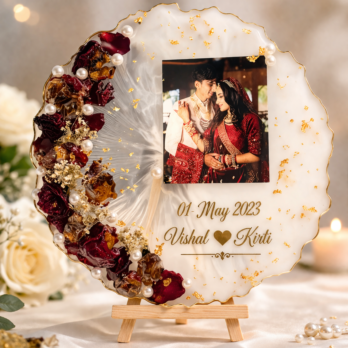Customized Floral Resin Artwork