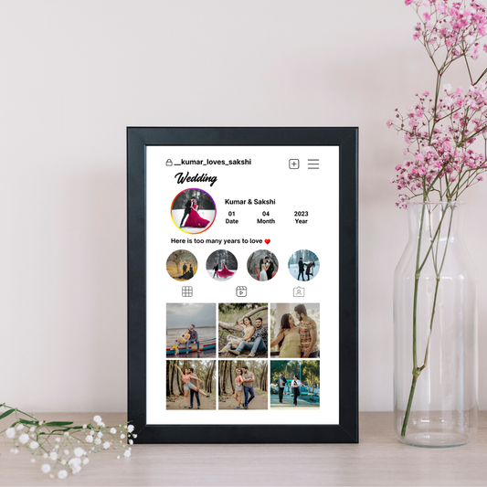 Beautiful Insta Style Wedding/Anniversary Frame