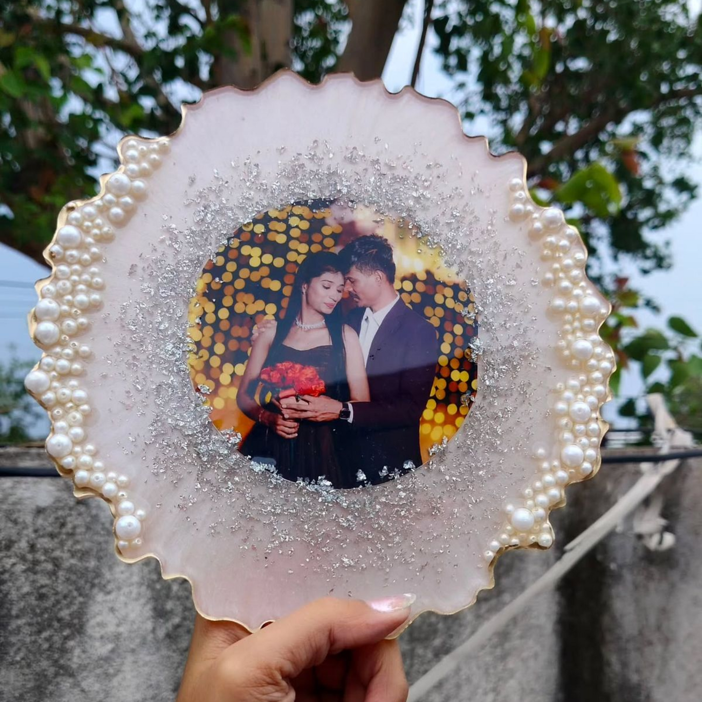 Customized Pearl Resin Photo Frame