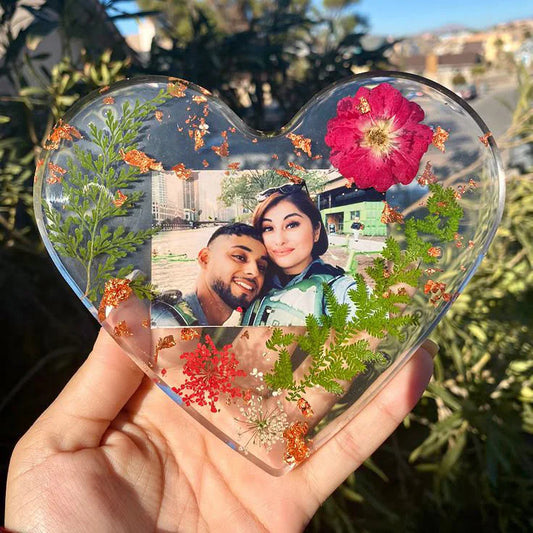 Customized Photo Heart Resin Artwork