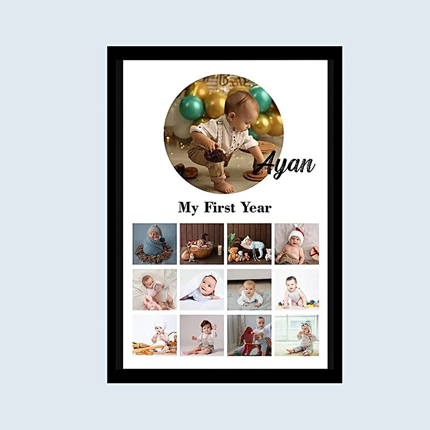 Personalised Baby's First Year Photo Frame