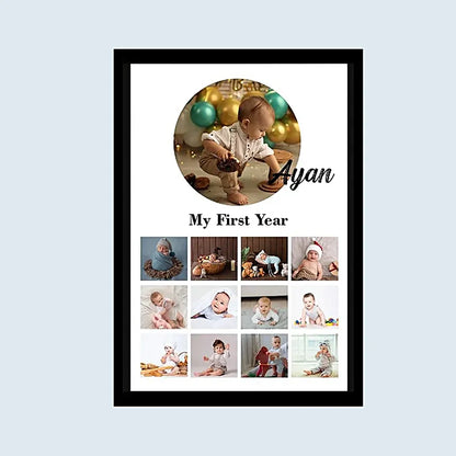 Personalised Baby's First Year Photo Frame