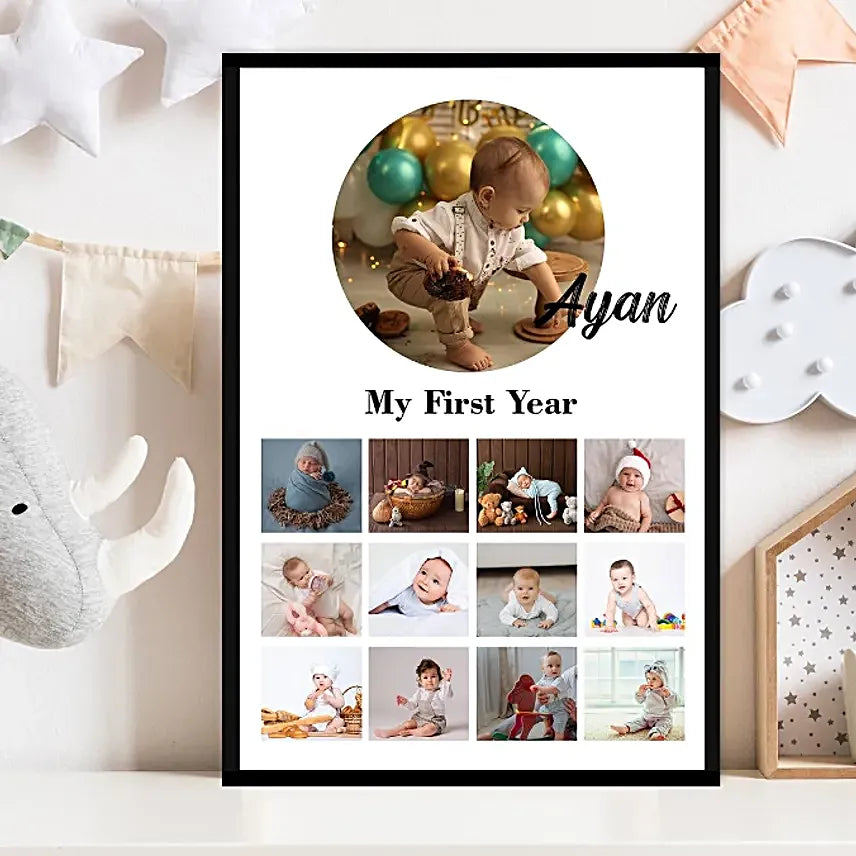 Personalised Baby's First Year Photo Frame