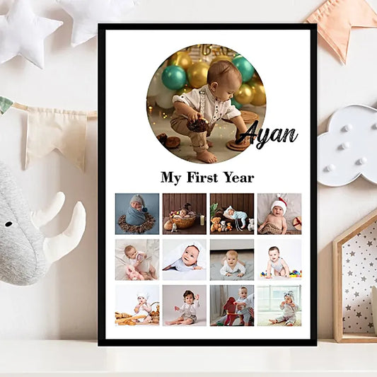 Personalised Baby's First Year Photo Frame