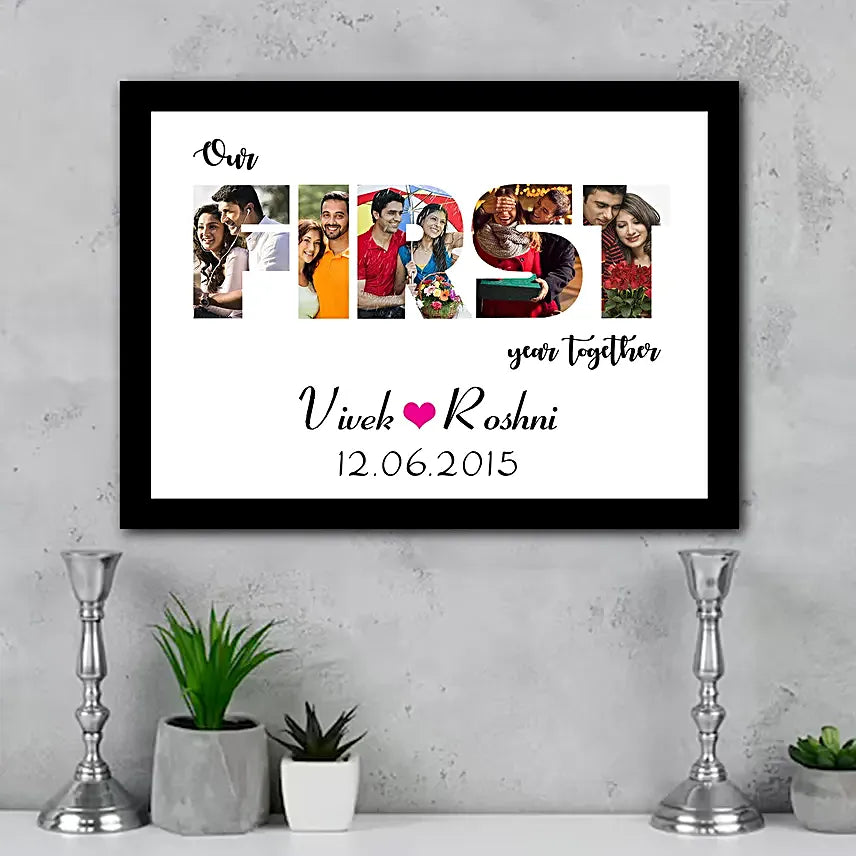 Personalised First Year Love Photo Frame