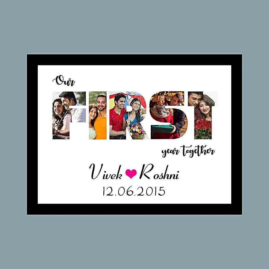 Personalised First Year Love Photo Frame